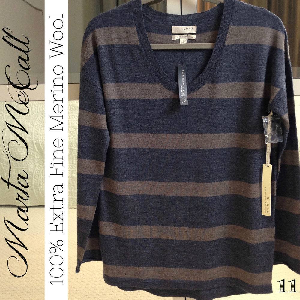 NWT Kenar 100% Extra Fine Merino Wool Sweater